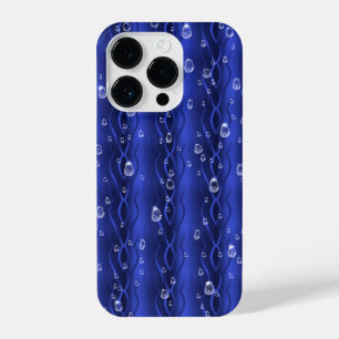 ブルーメタルの雨滴 iPhone 14 PROケース