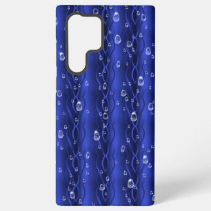 ブルーメタルの雨滴 SAMSUNG GALAXY S22 ULTRAケース