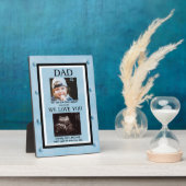 ブルーメタルスタッド背景超音波2写真 フォトプラーク (側面)