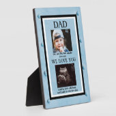 ブルーメタルスタッド背景超音波2写真 フォトプラーク (側面)