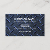 ブルーメタルテクスチャカスタム建築作業者 名刺 (裏面)