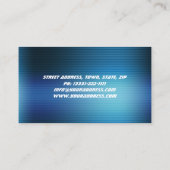 ブルーメタルマスタングカービジネスカード 名刺 (裏面)