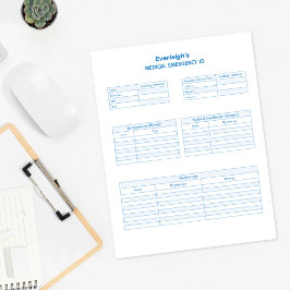 ブルーメディカル緊急IDカスタムプランナー