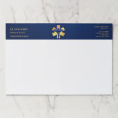 ブルーメディカル3Dカドゥセウス金ゴールドクロス ペーパーパッド (正面)