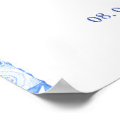 ブルーメディタランタイルアーチウェルカムブライダルシャワー ポスター (角)