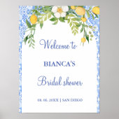 ブルーメディタランタイルアーチウェルカムブライダルシャワー ポスター (正面)