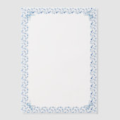 ブルーメディテラネアンタイルガーデンコケット結婚ボウ ベラム紙招待状 (正面)