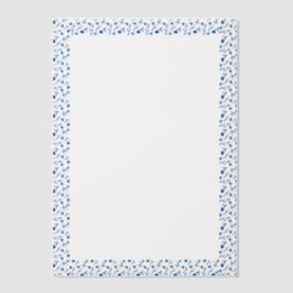 ブルーメディテランのタイルイタリアンミニマ結婚リスト ベラム紙招待状