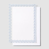 ブルーメディテランのタイルイタリアンミニマ結婚リスト ベラム紙招待状 (オフセット)