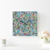 ブルーメドウウォールクロック スクエア壁時計 (ホーム)