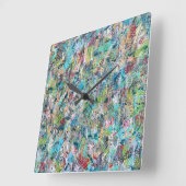 ブルーメドウウォールクロック スクエア壁時計 (傾斜)