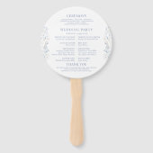 ブルーメドウワイルドフラワーリース結婚式 プログラム ハンドファン (裏面)