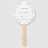 ブルーメドウワイルドフラワーリース結婚式 プログラム ハンドファン (正面)