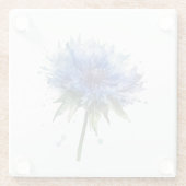 ブルーメドウ魔法：水彩コーンフラワーアート ガラスコースター (裏面)