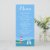 ブルーメニュ航海のーセーリングボート&ライトハウス結婚ズ メニュー (スタンド正面)