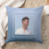 ブルーメモリアル写真 クッション (ブランケット)