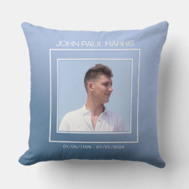 ブルーメモリアル写真 クッション