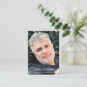 ブルーメモリアル葬儀祈りの言葉カード(写真付) エンクロージャーカード (スタンド正面)