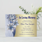 ブルーメモリエレガントアルサービスのお知らせ 招待状 (スタンド正面)