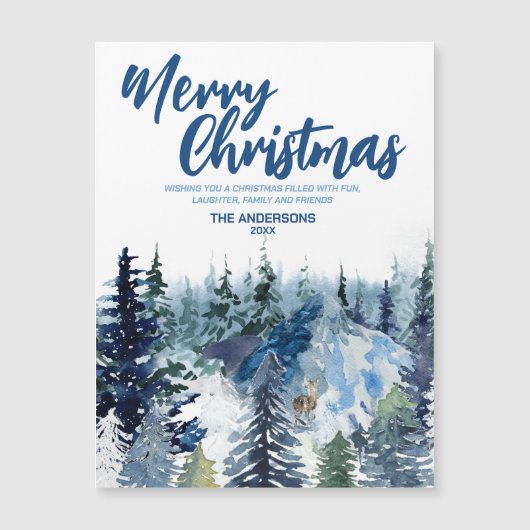 ブルーメリークリスマスの木の森のモダン休日 (正面)