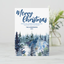 ブルーメリークリスマスの木の森のモダン休日