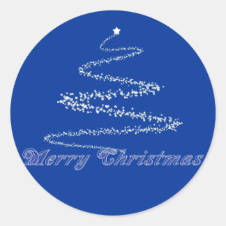 ブルーメリークリスマスシール ラウンドシール