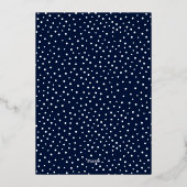 ブルーメリークリスマススクリプトの写真 箔シーズンカード (裏面)