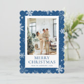 ブルーメリークリスマススノーフレーク写真 シーズンカード (スタンド正面)