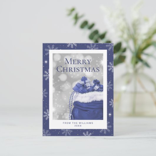 ブルーメリークリスマススノーフレーク シーズンポストカード (スタンド正面)
