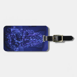 ブルーメリークリスマスツリーライト ラゲッジタグ