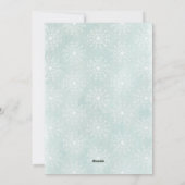 ブルーメリークリスマスハッピーニューイヤー雪片 シーズンカード (裏面)