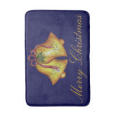 ブルーメリークリスマスバスルーム敷物マットの装飾 バスマット (正面縦)