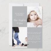 ブルーメリークリスマスファミリーフォトホリデーカード シーズンカード (裏面)