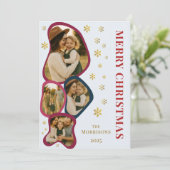 ブルーメリークリスマスフォトモダンフレオーガニックーム シーズンカード (スタンド正面)