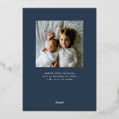 ブルーメリークリスマスベビーホイル誕生のお知らせ 箔シーズンカード (裏面)