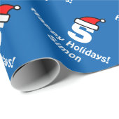 ブルーメリークリスマスラッピング紙とモノグラム ラッピングペーパー (ロールコーナー)