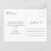 ブルーメリークリスマス書道台本3写真 シーズンポストカード (裏面)