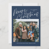 ブルーメリークリスマス書道台本4写真 シーズンカード (正面)