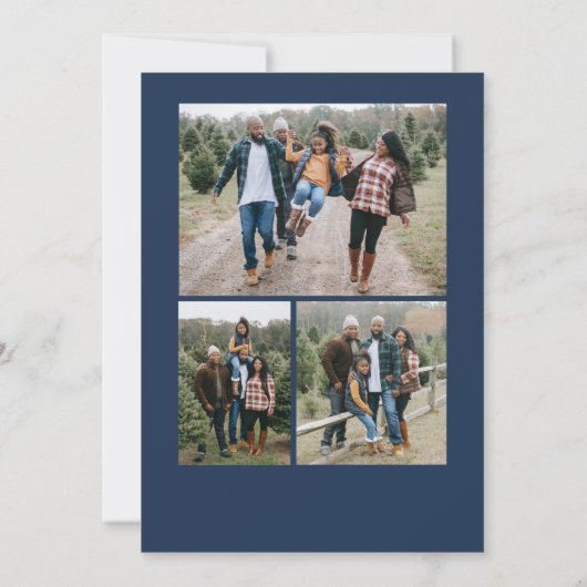 ブルーメリークリスマス書道台本4写真 シーズンカード (裏面)