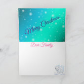 ブルーメリークリスマス カード (内部)