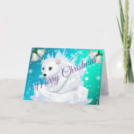 ブルーメリークリスマス カード