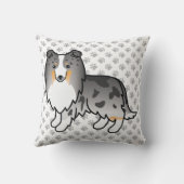 ブルーメルシェトランドシープドッグマンガードッグ&ポーズ クッション (裏面)