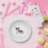 ブルーメルルカーディガンウェルシュコーギードッグバースデーパーティー ペーパープレート (パーティー)