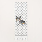 ブルーメルルカーディガンウェルシュコーギードッグ&ネーム ヨガマット (正面)