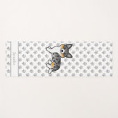 ブルーメルルカーディガンウェルシュコーギードッグ&ネーム ヨガマット (正面(横))