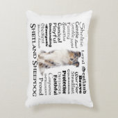 ブルーメルルシェットランド・ シープドッグの特徴ピロー アクセントクッション (正面(垂直))