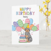 ブルーメルルタンオージーエドードルドッグハッピーバースデー カード (黄色い花)