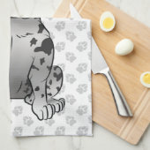 ブルーメルルフランスのブルドッグフランスかわいい犬とポーズ キッチンタオル (四つ折り)