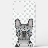 ブルーメルルフランスのブルドッグフランスかわいい犬とポーズ Case-Mate iPhoneケース (裏面)