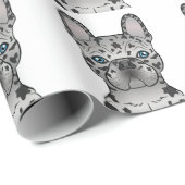 ブルーメルルフランスのブルドッグフレンチードパターン ラッピングペーパー (ロールコーナー)